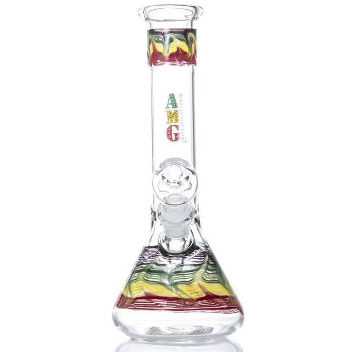 AMG Glass 11" Beaker with Rasta accents
