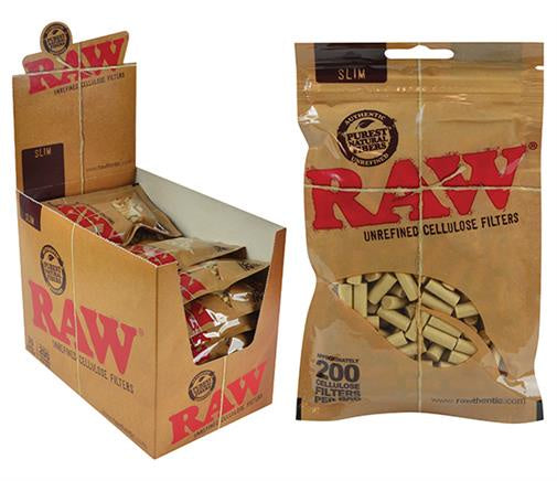 RAW Slim Cellulose Filter Plugs Bag/200